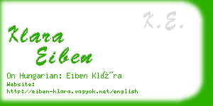 klara eiben business card